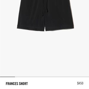 Nili Lotan Black Silk-Crepe Shorts